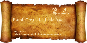 Murányi Liliána névjegykártya